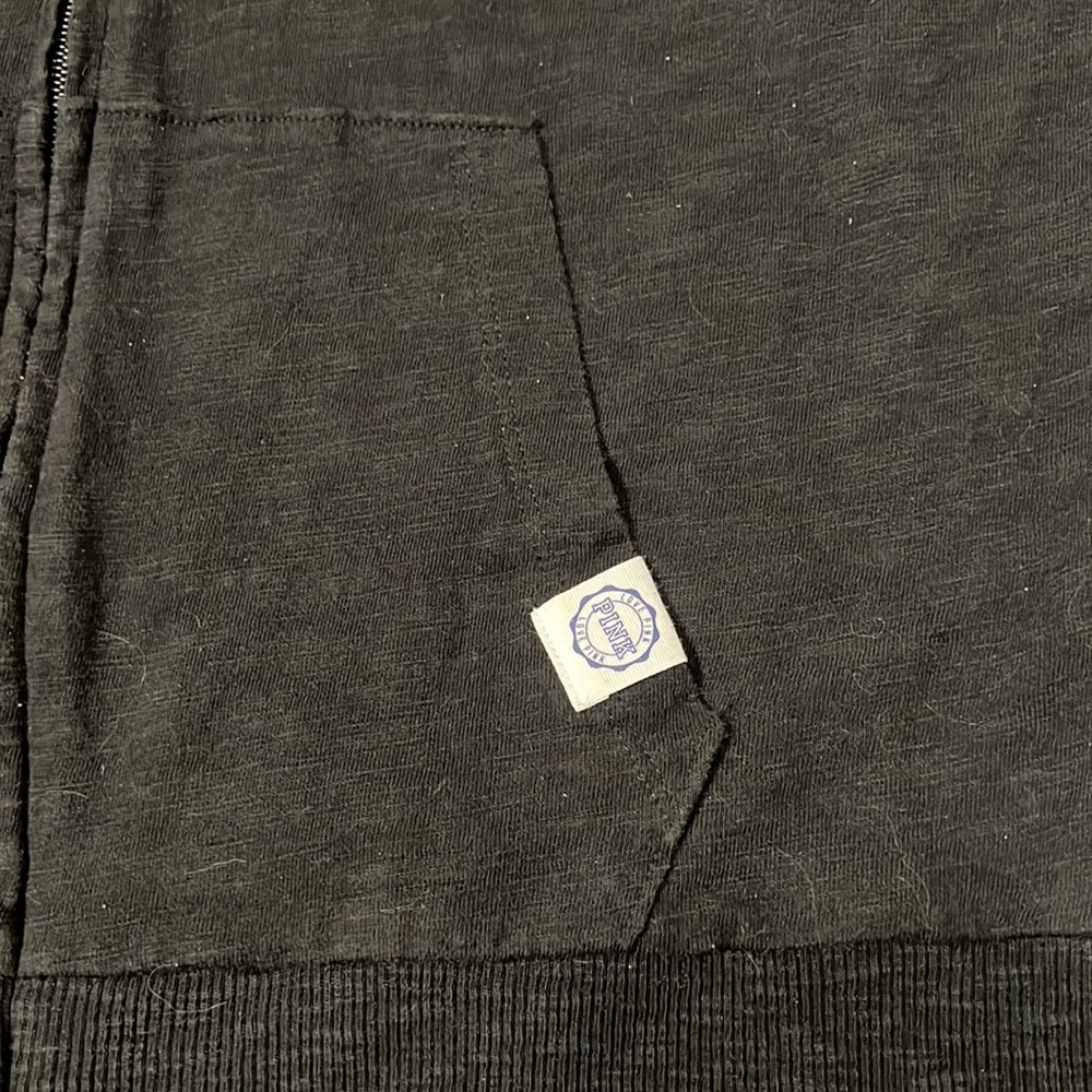 Victoria’s Secret PINK Black Full Zip Hoodie - Picture 3 of 12